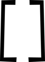 Text Frame Brackets Pair Symbol Design vector