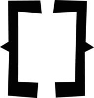 Text Frame Brackets Pair Design Sign vector