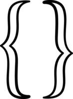 Text Brackets Pair vector