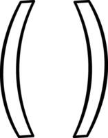 Text Frame Brackets Pair Abstract Sign vector
