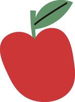 Abstract Apple Food with Leaf vector