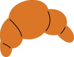 Croissant with Bold Lines vector