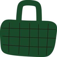 Handbag with Grid Pattern vector