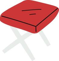 Foldable Stool with Cushion vector