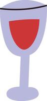 Wine Glass with Red Wine vector