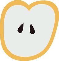 Apple Slice with Seeds vector