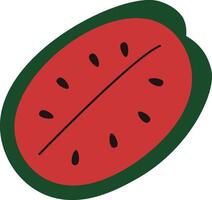 Sliced Watermelon with Seeds vector