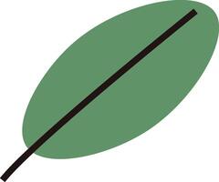 Simple Leaf with Dark Stem vector