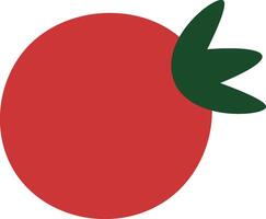Tomato with Leaf Accent vector