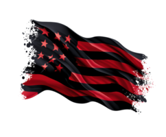 Abstract design of a flag with red and black stripes and stars png