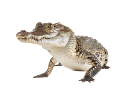 Close-up view of a crocodile on a plain surface in natural habitat png