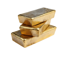Three gleaming gold bars stacked elegantly for investment purposes png