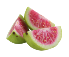 Fresh guava slices ready for healthy snacking and culinary use png