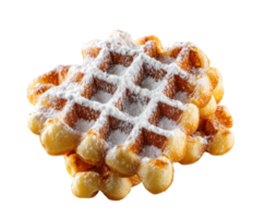 Delicious waffles dusted with powdered sugar for brunch enjoyment png