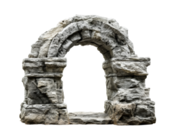 Ancient stone arch in a historical setting for architectural design png