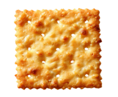 Tasty cracker with crispy texture and golden color for snacks png