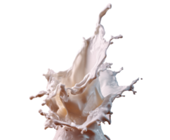 Milk splash in motion creating dynamic natural design for art png