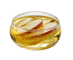 Refreshing apple cider drink with sliced apples for a cozy gathering png