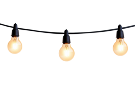 String lights illuminating a gathering space for festive occasions png