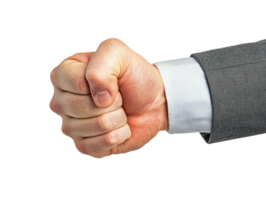 Determination and strength symbolized by a clenched fist png