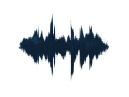 Sound wave artistic design for music and audio projects png