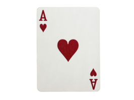 Playing card featuring ace of hearts in a simple design png