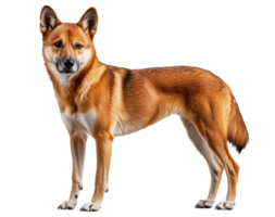Dingo standing confidently in a studio setting png