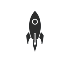 Iconic rocket design for startup innovation and exploration png