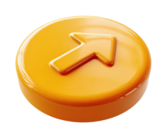 Bright orange arrow button for web design and digital interfaces png