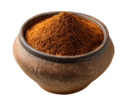 Rich and aromatic spice blend in a clay bowl for culinary use png