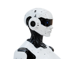 Futuristic robot with advanced technology and sleek design png