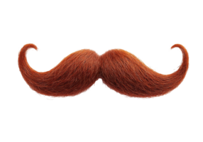Whimsical red mustache on a plain background png