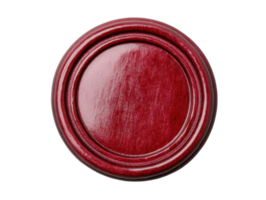 Elegant wooden seal with a deep red finish on a plain background png