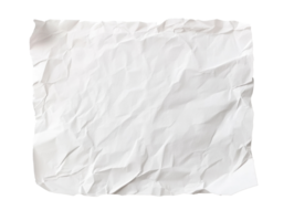 Crumpled white paper with subtle texture and folds on view png