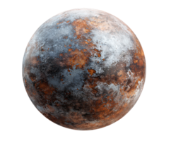 Textured surface of a celestial body with rusty appearance png