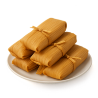 Simple Tamales Wrapped in Corn Husks Ready to Enjoy png