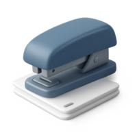 3D Simple Stapler Icon on White Background for Graphic Design png