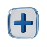3D Simple Plus Icon for Creative Digital Composition and Design png