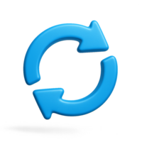 3D Reload Icon Design for User Interface and Digital Projects png
