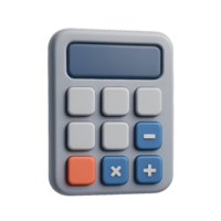 Simple 3D Calculator Icon Design for Digital Use and Applications png