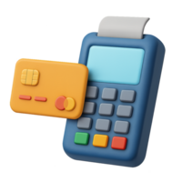 3D Payment System Icon with Card and Terminal Design Elements png