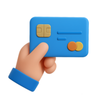 3D Hand Holding a Simple Card, Colorful and Modern Design Element png