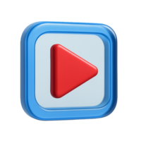 3D Play Icon Design for Multimedia and Digital Content Use png