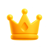Glowing Crown Symbolizing Leadership and Success in Simple Design png