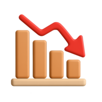 Market Loss Icon Representing Decline and Decrease in Finance png