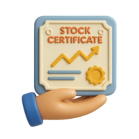 Hand Holding A Colorful Stock Certificate With Graph Design png