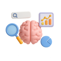 3D Brain with Symbols for Data Analysis and Learning Representation png