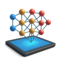 3D Neural Network Display with Simple Node Composition png