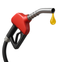 Realistic 3D Fuel Nozzle Dripping Liquid for Modern Illustrations png