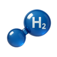 3D Illustration of Hydrogen Molecule in Clear and Simple Design png